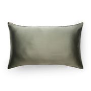 Taie d'oreiller en soie vert sauge 76x51cm