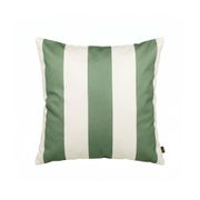 Housse de coussin d'extérieur rayé amande et blanc 45x45cm - Riviera