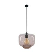 Suspension en verre fumé gris h125cm E27