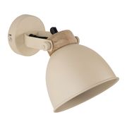 Applique murale 1 spot orientable en fer sable h27cm E27 - Lowri