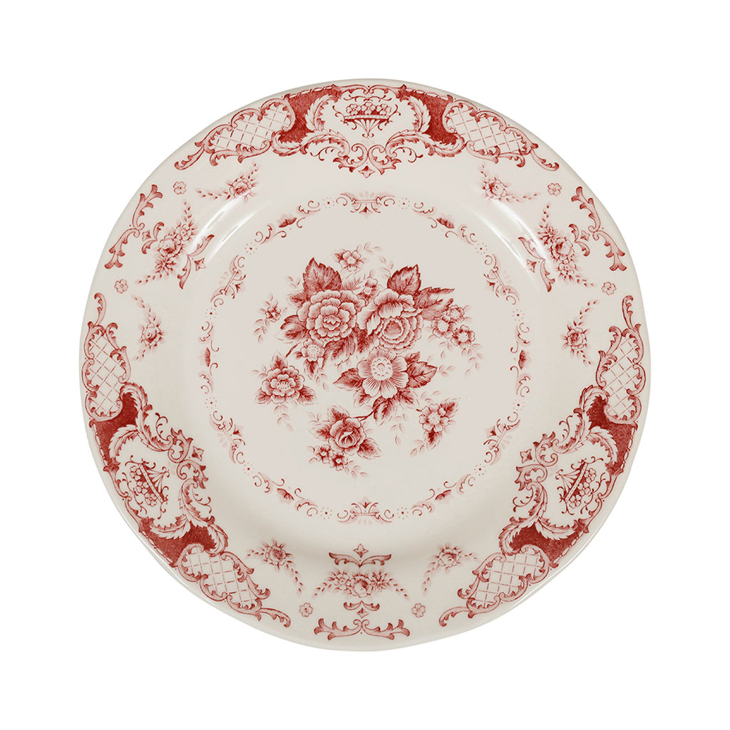 Assiette à dessert en faience bordeaux d20cm - clothilde 