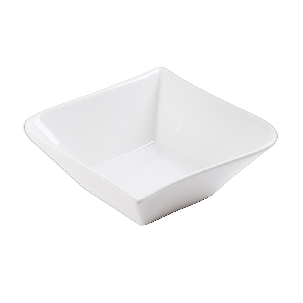 Assiette creuse en porcelaine blanc d15.5cm - melody