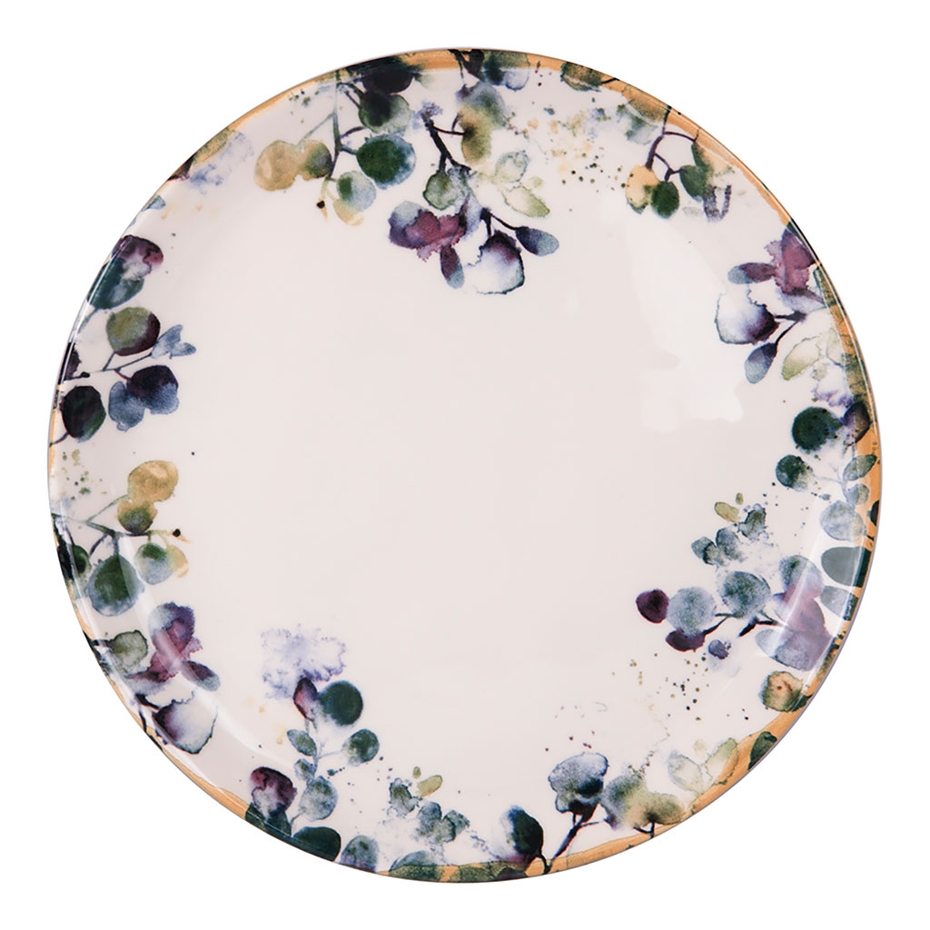 Assiette plate en faïence blanc d27.5cm - Garden