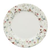 Assiette plate en faïence multicolore d26cm - fleurs champs