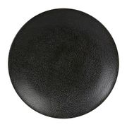 Assiette plate en grès noir d27cm - Vesuvio