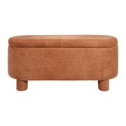 Banc coffre en tissu terracotta - Tessia
