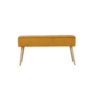 Banc en velours côtelé abricot - Popy