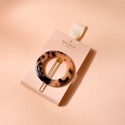 Barrette ronde ecaille