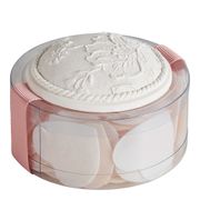 Boîte de feuilles de savon petits cœurs blancs et nude - parfum rose