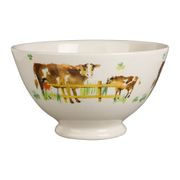 Bol vache en faïence blanc cassé 75cl - Collection