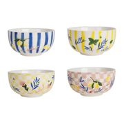 Bols x4 en grès multicolore 35cl - Solencia