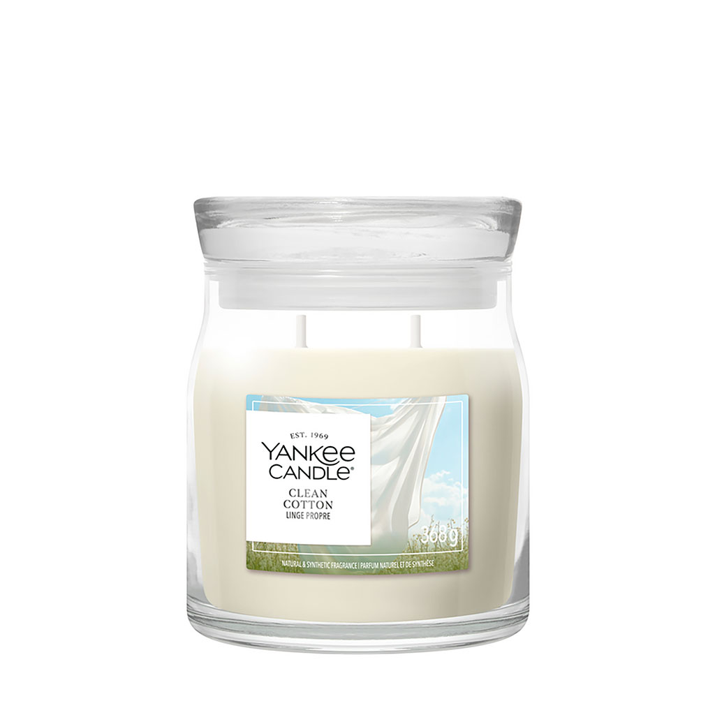 Bougie jarre parfumée Coton frais 65h