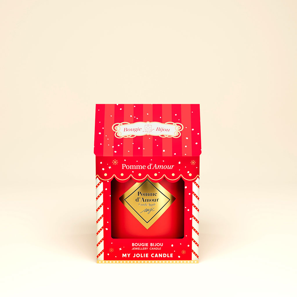 Bougie parfumée bijou bracelet pomme d'amour 45h