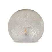 Boule lumineuse LED flocons de neige en verre agenté d12cm