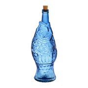 Bouteille Poisson bleu 1.1l en verre recyclé