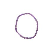 Bracelet améthyste perles rondes 4mm