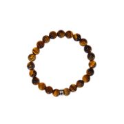 Bracelet œil de tigre perles rondes 8mm