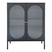 Buffet 2 portes en acier noir h110cm - Adalyne