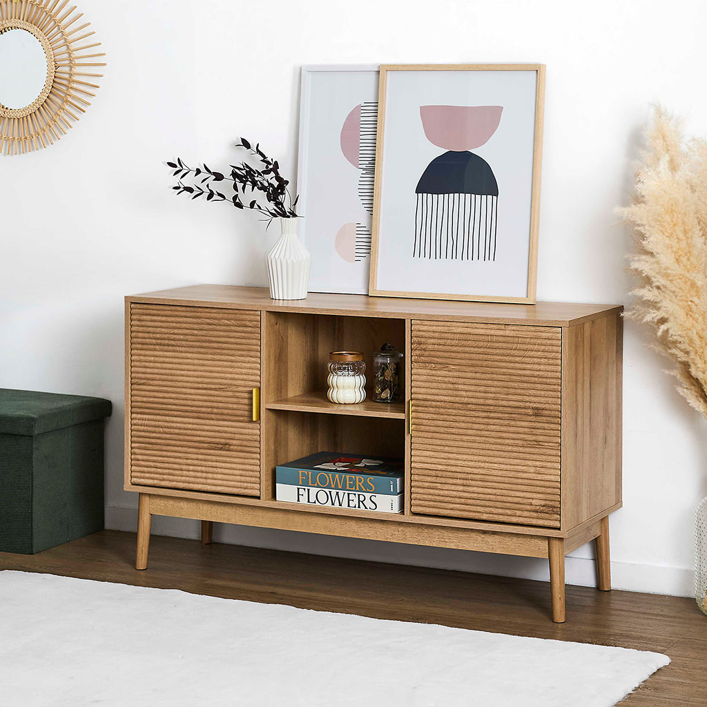 Buffet 2 portes en bois h70cm - Tiphaine