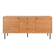 Buffet 2 portes et 3 tiroirs en bois naturel L150cm - Kimi