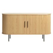 Buffet en placage chêne naturel 140x45cm - nola