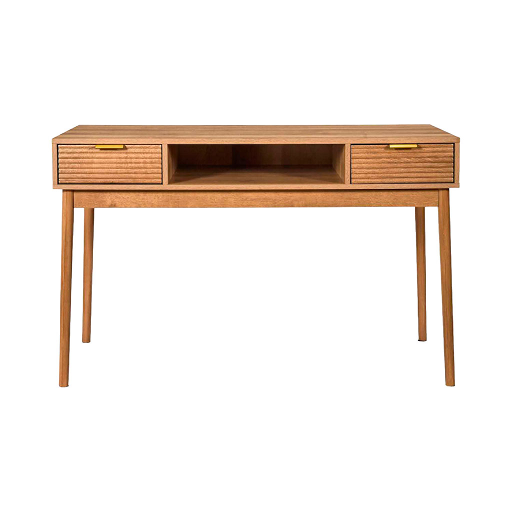 Bureau 2 tiroirs 1 niche en bois - Tiphaine