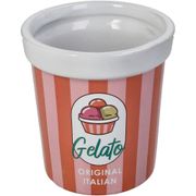 Cache-pot en faïence glace rose d9cm