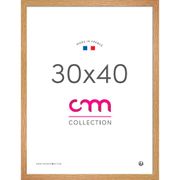 Cadre photo en panneau de bois et verre bois 30x40cm - Lario