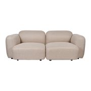 Canape 2 places en tissu beige - Bristol