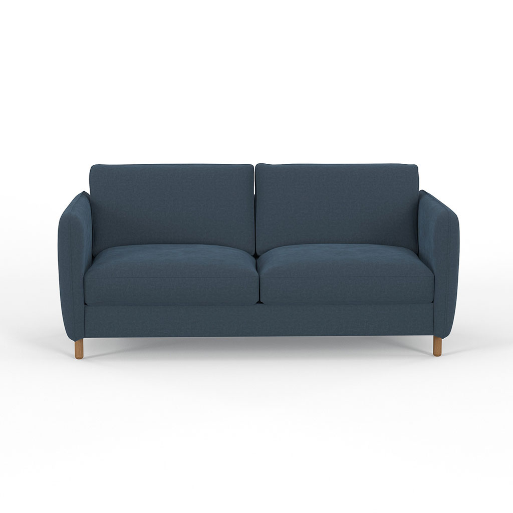 Canapé convertible 3 places Bultex Gustave - Velours Vintage - Adore Pétrole