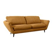 Canapé convertible bultex 3 places Axel - Tissu Velouté Epais - Storm Ocre