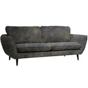 Canapé fixe 3 places Axel - Velours Vintage - Adore Gris Kaki