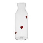 Carafe en verre borosilicate cœur rouge 1L - Famille