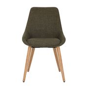 Chaise de salle à manger en tissu kaki - Ben