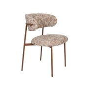 Chaise de salle à manger en tissu multicolore - Claes