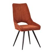 Chaise de salle à manger en tissu terracotta - Stockholm