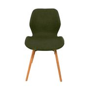 Chaise de salle à manger en tissu vert - Gloria