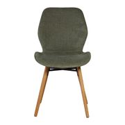 Chaise salle à manger en tissu soft touch vert bouteillle - Keri