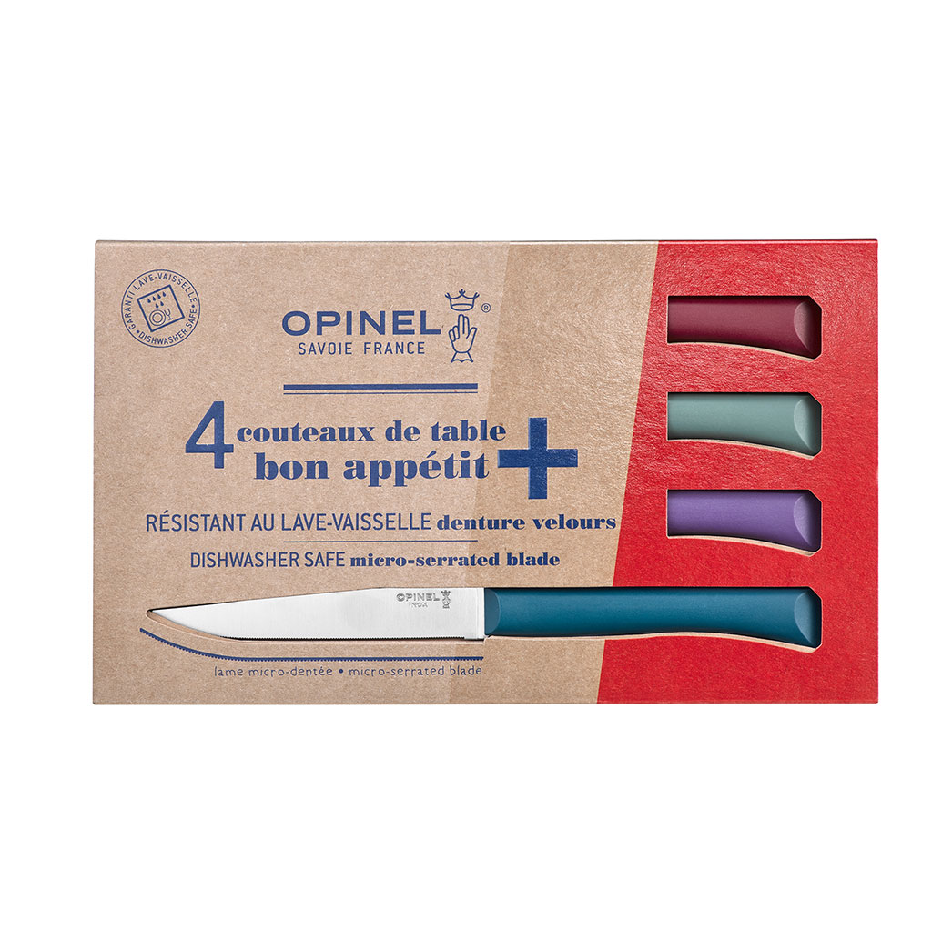Coffret de 4 couteaux de table multicolor - Opinel