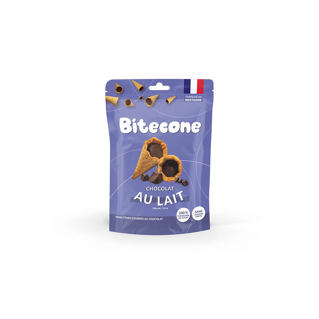 Cônes fourrés au chocolat au lait