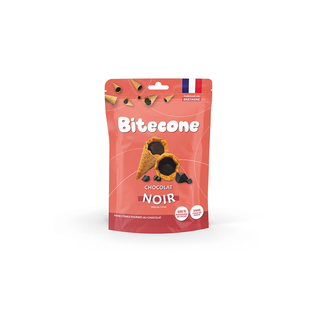 Cônes fourrés au chocolat noir