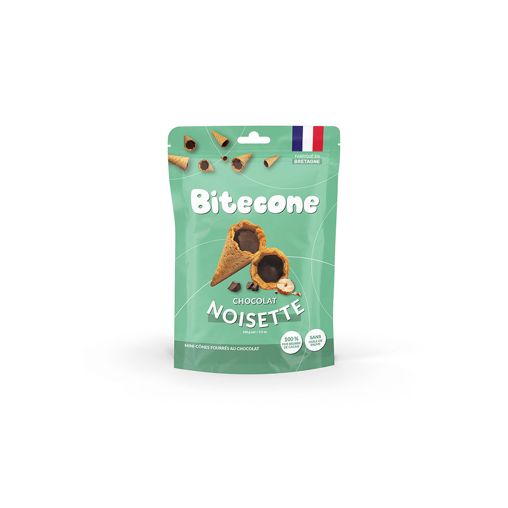Cônes fourrés au chocolat noisette