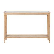 Console naturel foncé 120x36xh80cm en bois de sapin - Firmin