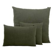 Housse de coussin en lin et coton kaki 40x60cm - Figari