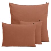 Housse de coussin en lin et coton mocaccino 40x60cm - Figari