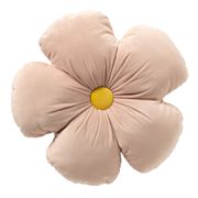 Coussin fleur en tissu rose d40cm - Leander