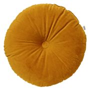 Coussin rond en tissu ocre d40cm - Olly