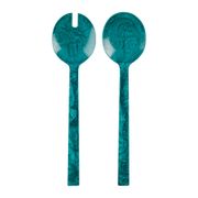 Couverts à salade en résine émeraude - Tabria