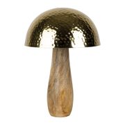 Déco champignon en manguier et fer doré h30cm - Cauterets
