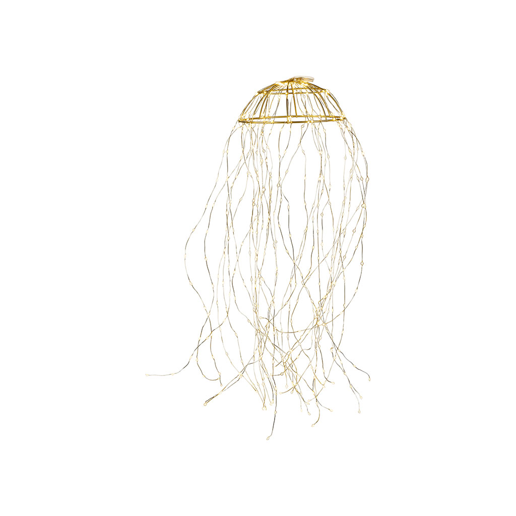 Déco méduse LED doré h60cm - Illumi